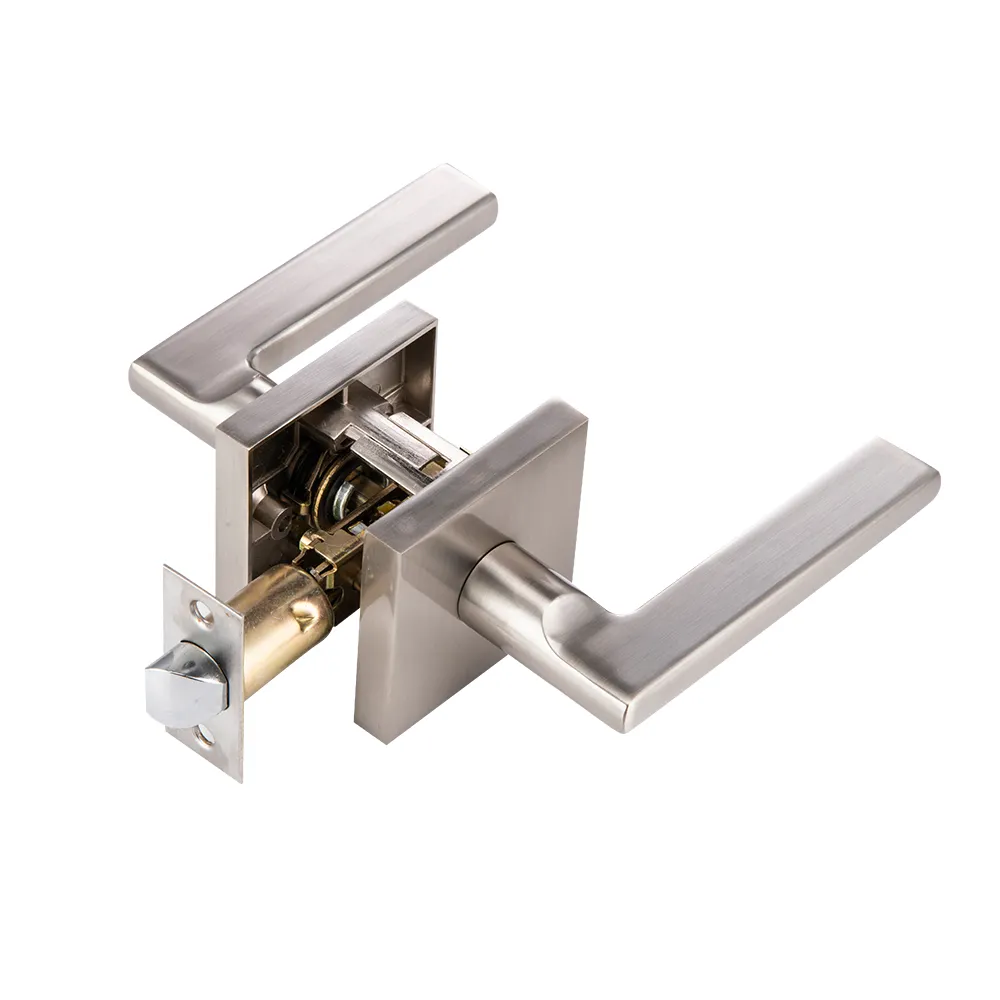 Privacidade Quarto Handle Lever Set Entrada Frontal Square Door Lock