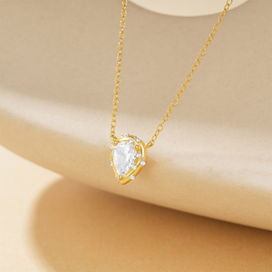 Collar de Plata de Ley 925 con Incrustaciones de Circonio en Forma de Gota de Agua Grande, para Uso Diario, para Mujer, Marca CANNER - Product Image 5