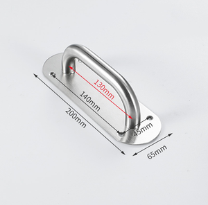 <span class=keywords><strong>Poignée</strong></span> <span class=keywords><strong>de</strong></span> <span class=keywords><strong>porte</strong></span> moderne en acier inoxydable avec plaque <span class=keywords><strong>de</strong></span> poussée résistante à l'usure Quincaillerie <span class=keywords><strong>pour</strong></span> <span class=keywords><strong>porte</strong></span> <span class=keywords><strong>de</strong></span> grange argentée, <span class=keywords><strong>vis</strong></span> incluses - Product Image 6
