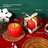 Großhandel Romantische Apfelförmige Duftkerzen Weihnachts-Apfel-Duftkerzen für Heiligabend Kreatives Gastgeschenk