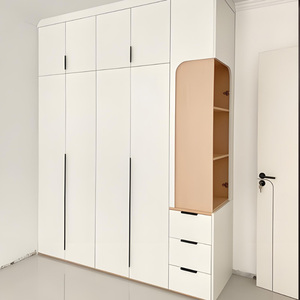ตู้เสื้อผ้าไม้สีขาวทันสมัยตู้เก็บเสื้อผ้าที่สวยงามสำหรับบ้าน - Product Image 1