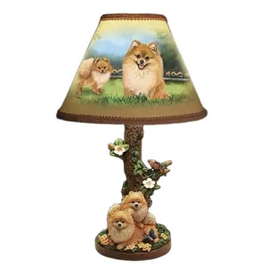 Lampada aminale per la casa lampada da tavolo cane in resina lampade comodino camera da letto luce notturna bambini luce led