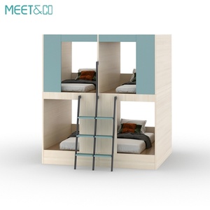 Modern Full-Size Wood Loft <b>Bunk</b> <b>Beds</b> Space Capsule-Inspired Sleeping Pods Adults Hotels Apartments Hospitals Bedrooms Schools - Product Image 2