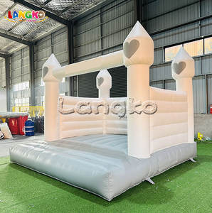 Châteaux gonflables en PVC de couleur claire, <span class=keywords><strong>mini</strong></span> château gonflable avec toboggans et piscine à balles pour enfants - Product Image 3