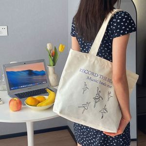 Bolsas de Mano de Lona de Algodón de Alta Calidad, Impresas, con Cierre de Cremallera, Correa para el Hombro, Logotipo Personalizado, Resistentes y Duraderas, para Compras - Product Image 1