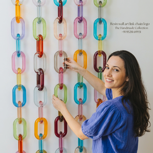 <b>Resin</b> Wall Art Link Chain Handmade Fashion Colorful Irregular Shape Home Decoration <b>Sculpture</b> by the Handmade Collection - Product Image 1