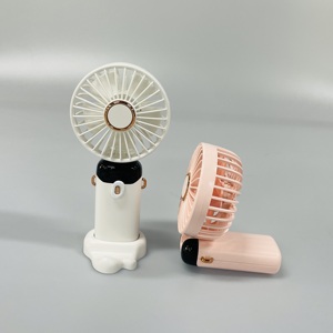 Ventilador de mano/cuello/3 en 1 Escritorio, ventilador personal plegable recargable por USB, ventilador portátil con 5 velocidades y pantalla Digital - Product Image 3