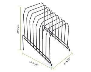 Black Metal Wire Constitutes a Stylish and Sturdy Multi Step File Organizer 8 <b>Large</b> Spaces Wire Collection File Organizer - Product Image 4