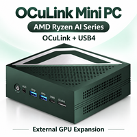 Mini PC de bureau AMD Ryzen AI 9 HX 370 AI avec Radeon 890M, 32 Go de DDR5, 1 To de SSD, 2.1 DP 2.1 USB4 pour le jeu et le bureau