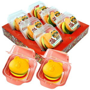 Nostalgico grande hamburger caramella gommosa fruttato aromatizzato QQ succo per gli studenti e i bambini rivestiti alla rinfusa Snack caramelle all'ingrosso - Product Image 1