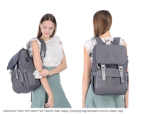 Sac à couches multifonction pour bébé, sac à dos étanche pour maman, chargeur USB, à langer, nouvelle collection