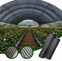 Filet d'ombrage rond en HDPE résistant aux UV, noir, pour la protection des cultures agricoles en serre