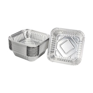 Disposable Aluminum Foil Lunch Box 540ml Square Microwave Safe For Picnic - Product Image 5