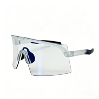 Lunettes de soleil surdimensionnées avec monture PC personnalisée, verres anti-lumière bleue, protection UV polarisée et résistance aux chocs pour la randonnée et le cyclisme
