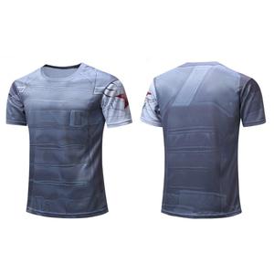 T-shirt à manches courtes à séchage rapide, surdimensionné, à col rond, personnalisable, pour homme, blanc uni, 2019 - Product Image 4