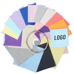 Paño de microfibra suave con logotipo personalizado de 8cm y 3,15 ", paño de limpieza de plata esterlina para pulir joyas de oro puro con óxido - Product Image 1
