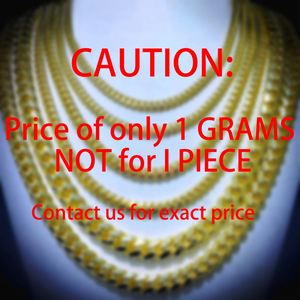 Hip Hop estilo 16MM Miami cadena brillo brillante 14K 18K oro sólido venta al por mayor cadena de eslabones cubanos para hombres y mujeres - Product Image 2