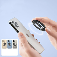 Support de téléphone magnétique ultra-fin tout en métal, aimant puissant, design pliable à une seule barre, support de bureau stable pour iPhone