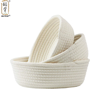 KUYUE Lot de 3 petits paniers en jute tissé pour cosmétiques, paniers de rangement pour étagères, paniers cadeaux