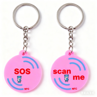 Llavero RFID NFC Mini SOS OEM Scan Me - Asistencia de Emergencia Impermeable con Logotipo Personalizado