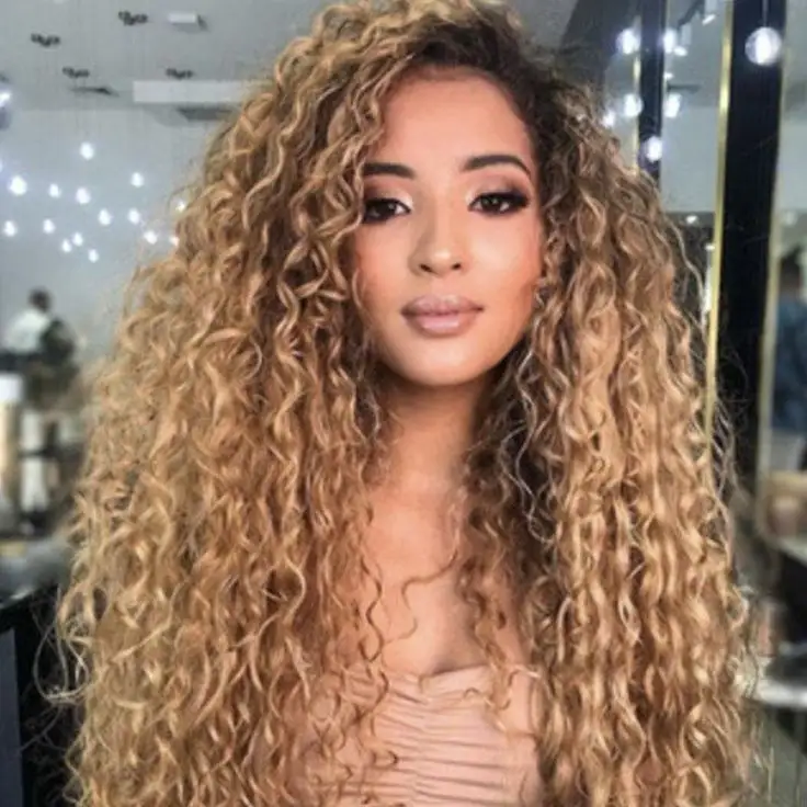 Razer Hair 28 Inch Long Blonde Color wigs HD lace pre plucked Regular Wave Heat Resistant Synthetic Hair HD Lace Frontal Wig
