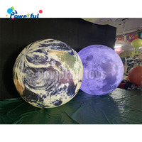 Ballons gonflables en PVC avec éclairage LED, ballons de planètes pour décoration de fête