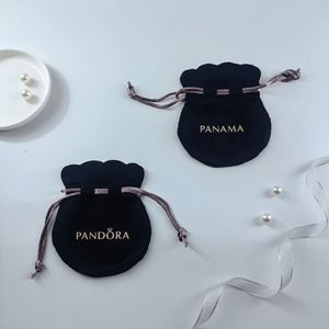 Luxury Customized Pan Style Velvet Pouch for <b>Jewelry</b> for Charm Packaging for Ring Earring <b>Jewelry</b> <b>Storage</b> Velvet Bag - Product Image 2