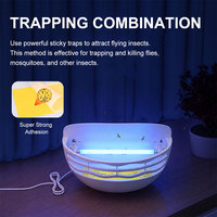 Lampe murale anti-moustiques 20W, piège à lumière UV bleue, tue-moustiques mural, pièges à moustiques électriques commerciaux