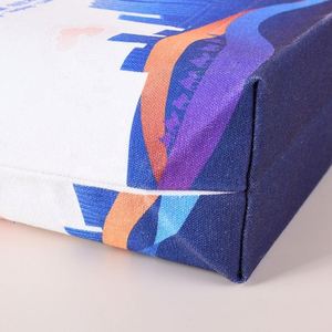 Personalized Custom Embroidered <b>Large</b> Custom Color Reusable <b>Tote</b> Shopping <b>Canvas</b> <b>Bag</b> with Letter Pattern and Logo - Product Image 5