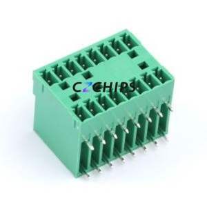 MX15EDGRH-3.81-2*08P-GN01-Cu-A Plug-in Terminal Block Bent Lead Through Hole,P=3.81mm Board-to-Board / Socket Closed 2x8P 3.81mm - Product Image 1