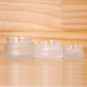 Contenitore per la cura della pelle all'ingrosso vuoto barattolo di vetro smerigliato con oro nero <span class=keywords><strong>argento</strong></span> coperchio in oro bianco - Product Image 3