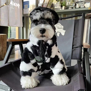 Abrigo para Perro Teddy con Logotipo Personalizado, Ropa para Mascotas de Otoño Invierno con Forro Polar, Chaqueta Gruesa, Estampado Suave y Cálido - Product Image 1