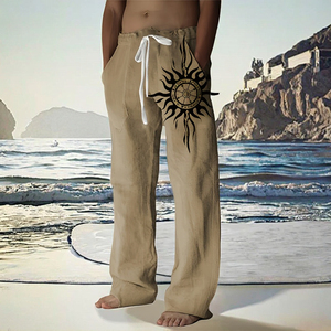 Pantalon de survêtement homme confortable, imprimé numérique, coupe droite, pour sports de plein air, décontracté et streetwear - Product Image 3