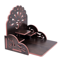 Vente en gros de temple hindou indien Pooja Mandir en bois de conception traditionnelle fixé au mur pour la maison pour la célébration de Diwali
