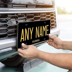 Personalice su propia placa de matrícula de metal, placa de matrícula decorativa en relieve de aluminio personalizada para la parte delantera y trasera del automóvil - Product Image 2