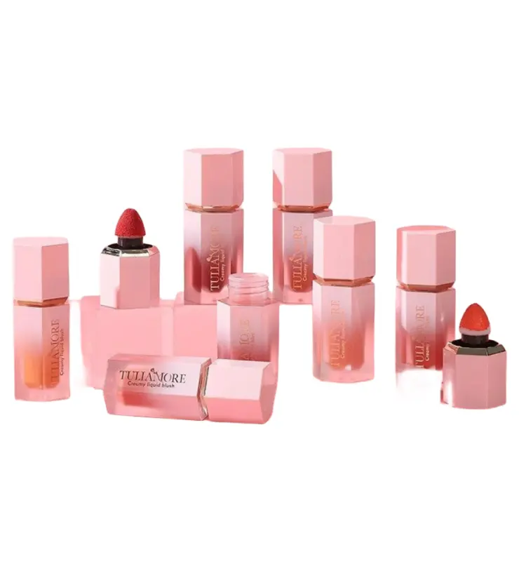 High Quality Makeup Liquid Blusher Cream Blush Moisturizing Long Lasting Waterproof OEM Box Packing Suit Face Pcs Color Small