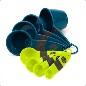 Ensemble de tasses et cuillères à mesurer en plastique, 8 pièces, double échelle, pour la pâtisserie, le café, le lait en poudre, les assaisonnements, lavable au lave-vaisselle - Product Image 5