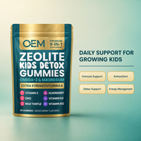 Gummies Détox 9-en-1 pour Enfants au Zéolite OEM – Oméga-3, Magnésium, Vitamine C, Zinc, Chardon-Marie, Sureau, D3, B12 – 60 Comprimés
