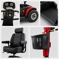 Véhicule électrique compact haute mobilité, batterie lithium 24V, petit rayon de braquage, mouvement flexible pour couloirs et trottoirs, 136 kg