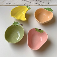 Mignonne Petite Assiette en Céramique à Motif Dessin Animé, Plat à Snacks Ménager, Assiette à Os, pour Sauces, Soja et Assaisonnement