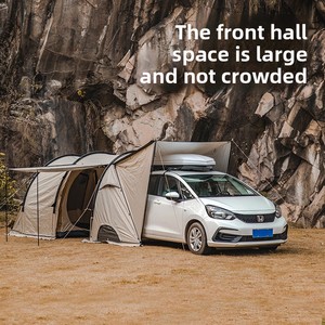 Tente tunnel Shenmu à une pièce, livraison directe, tente d'extérieur fraîche, tissu Oxford à carreaux argenté, tente de camping de grande taille - Product Image 4