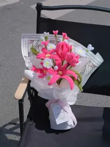 Bouquet <span class=keywords><strong>de</strong></span> tulipes torsadées fait main DIY – Kit <span class=keywords><strong>de</strong></span> matériaux pour fleurs artisanales – Bouquet <span class=keywords><strong>de</strong></span> fleurs tissées à faire soi-même – Cadeau pour petite amie - Product Image 2