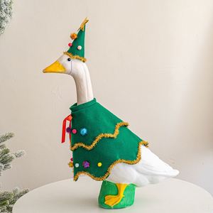 Déguisement de Noël lumineux pour oie décorative d'extérieur, pour jardin, cour, patio, statue, décoration de Noël - Product Image 5