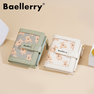 Billetera Rfid Cuero Mujer Dama Custom logo Pu in pelle Mini <span class=keywords><strong>portafoglio</strong></span> per carte carino con stampa orso <span class=keywords><strong>rosa</strong></span> di fascia alta <span class=keywords><strong>portafoglio</strong></span> per ragazze di lusso 2025 - Product Image 4