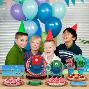 Assiettes, serviettes, nappes et pailles en papier à thème de dessins animés pour les fêtes d'anniversaire des garçons - Product Image 2
