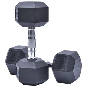 Goedkope Pu 30Kg Dumbbells Sets 40Kg Gewichten Gym Apparatuur Fitness 10Kg 50Kg Rubber Hex De Halter set