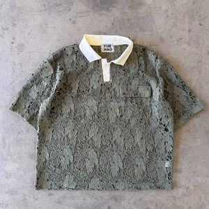 Vendita all'ingrosso estiva personalizzata stampa floreale manica corta Vintage t-shirt corta corta Homme Polo da <span class=keywords><strong>uomo</strong></span> con Logo ricamato - Product Image 2
