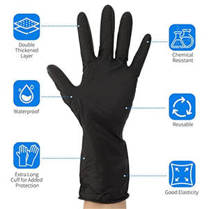 12 بوصة 12 بوصة 12 بوصة 30 صناعة واقية عمل الأظافر فن صبغ الشعر صالون الحلاقة الغذاء Oem شعار مخصص نقية قفازات الوشم - Product Image 6