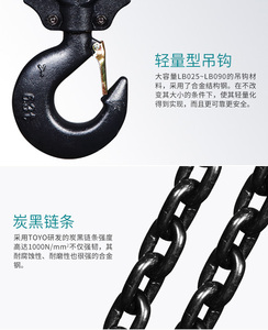 Trung Quốc Nhà Máy 1T 2T 3T 5T 10T 20T 3M 5M 5M 6M Nâng Chiều Cao Khối Chuỗi Dụng Cụ Tay Của Nhãn Hiệu Palăng Xích - Product Image 5