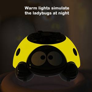 Juguete automático para tirar del bebé, máquina sopladora de burbujas de dibujos animados con mariquita de solución de burbujas, juguetes iluminados para niños con burbujas - Product Image 3